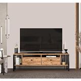 Ankara Mobilya Belinda Metal Ayaklı Atlantik Çam 180 Cm Tv Ünitesi