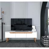 Ankara Mobilya Mana 160 cm Beyaz TV Ünitesi Modern Tasarım Suntalam Malzeme 30 cm Derinlik 50 cm Yükseklik