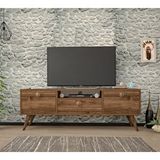 Ankara Mobilya Penta Ahşap Ayaklı Ceviz 140 cm Tv Sehpası