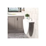 Ankara Orman 90x60 Cm Mdf Yuvarlak Açılır Kapanır Duvara Monte Raf Masa Mutfak Masası Beyaz