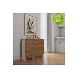 Ankara Orman Pratik Katlanır - Açılır Kapanır Dikdörtgen Mutfak Yemek Çalışma Masası - 145 Cm X 90 Cm - %100 Mdf Beyaz