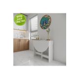 Ankara Orman Ürünleri Pratik Katlanır - Açılır Kapanır Yuvarlak Mutfak Yemek Çalışma Masası - 6 Kişilik - %100 MDF
