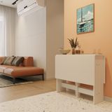 Ankara Orman Ürünleri Pratik Katlanır Mutfak Yemek Çalışma Masası - 6 Kişilik - %100 Mdf - Beyaz