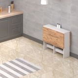 Ankara Orman Ürünleri Pratik Katlanır Oval Köşeli Mutfak Yemek Çalışma Masası - 6 Kişilik - %100 Mdf - Atlantik Çam