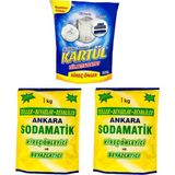 Ankara Sodamatik 1 kg * 2 Adet ve Kartül Tül Beyazlatıcı 500 gr - 2,5 kg