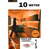 Ankara Teknik Hareket Sensörlü 220 Volt Silikonlu Amber Renk Şerit LED (120 Ledli) / Tak Çalıştır / 10 Metre