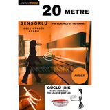 Ankara Teknik Hareket Sensörlü 220 Volt Silikonlu Amber Renk Şerit LED (120 Ledli) / Tak Çalıştır / 20 Metre