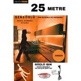 Ankara Teknik Hareket Sensörlü 220 Volt Silikonlu Amber Renk Şerit LED (120 Ledli) / Tak Çalıştır / 25 Metre