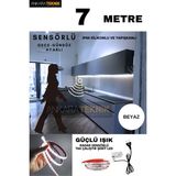 Ankara Teknik Hareket Sensörlü 220 Volt Silikonlu Beyaz Renk Şerit Led (120 Ledli) / Tak Çalıştır / 7 Metre