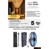Ankara Teknik Tavan/duvar Black Kumanda Rf Kontrol Kayar LED Sistemi | 24 Volt Smd 120LED/MT - 5 m - Gün Işığı