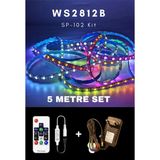 Ankara Teknik WS2812B Adreslenebilir Piksel Kumandalı / Tak Çalıştır Adreslenebilir Şerit LED - 5 m - ARGB