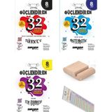 Ankara Yayıncılık 8. Sınıf Türkçe - Matematik - Fen Bilimleri Güçlendiren 32 Haftalık Deneme + Telefon Tutucu - Çözüm Ayracı