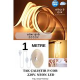 ankarateknik 220 Volt Cob Neon Led Günışığı (3000K) | F-cob Led | Yüksek Lümen | Dış-iç Mekan | 1 Metre