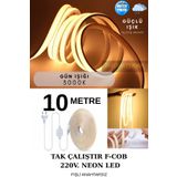 ankarateknik 220 Volt Cob Neon Led Günışığı (3000K) | F-cob Led | Yüksek Lümen | Dış-iç Mekan | 10 Metre