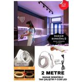 ankarateknik Sensörlü Beyaz Renk F- Cob Neon Led / Yüksek Lümen/ Dolap Alçıpan Tavan Aydınlatma /2 Metre
