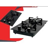 Ankastre 2 Gozlu Cam Ocak Otomatik Cakmakli Lpg Ve Dogalgazli Ocak