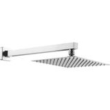 Ankastre Duş Başlığı Borulu Kare Slim Metal 20X20 cm - Çok Renkli
