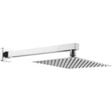 Ankastre Duş Başlığı Borulu Kare Slim Metal 20x20 Cm