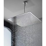 Ankastre Duş Başlığı Borulu Kare Slim Metal 30x30 Cm