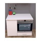 Ankastre Fırın Ve Ocak Dolabı, Set Üstü Ocak Dolabı, Çok Amaçlı Dolap, Hazır Mutfak Modülü (BEYAZ, 90Y*60D*100G)