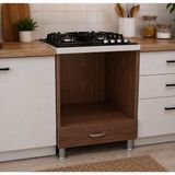 Ankastre Ocak Dolabı 60 cm – 60x58x60 cm, Suntalam Mutfak Alt Dolabı (CEVİZ)