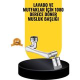 Ankaverse 1080° Dönebilen Musluk Başlığı 2 Su Modlu Ayarlanabilir Esnek Tasarım - Standart - Renkli