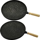 Ankaverse Çift Taraflı Döküm Granit Bazlama - Gözleme Tavası 36CM (5286)