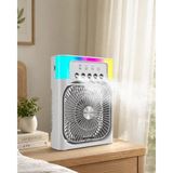 Ankaverse Su Buharlı Mini Klima Fan Rgb Işıklı Taşınabilir Serinletici - Renkli - Standart