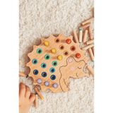 Ankebut Montessori Ahşap Duyusal Eğiti Oyuncak renk eşleştirmeli pim takmalı kirpi
