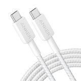 Anker 322 USB-C to USB-C 1.8 m 60 W Beyaz Şarj Data Kablosu