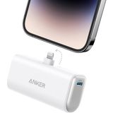 Anker 621 Nano Powerbank (12W, Dahili Lightning Konnektörü) Beyaz - A1645