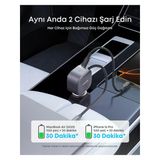 Anker A2738 No.1 75W 8A 2 İn 1 Usb-C Cluetter Free Car Charger Built-İn Rerractable Araç Şarj Aleti