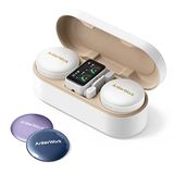 Anker, AnkerWork, M650, Wireless Yayıncı Mikrofonu, Şarj Kutusuyla 15 Saat Pil Ömrü, VoiceShield, LC3plus Codec, Çift Kanallı Kayıpsız Ses Alımı, Beyaz