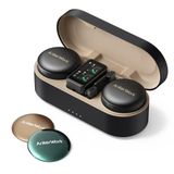 Anker, AnkerWork, M650, Wireless Yayıncı Mikrofonu, Şarj Kutusuyla 15 Saat Pil Ömrü, VoiceShield, LC3plus Codec, Çift Kanallı Kayıpsız Ses Alımı, Siyah