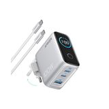 Anker B121B Gümüş 100 W Type-C Kablolu Hızlı Şarj Aleti