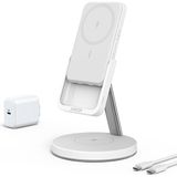 Anker B25A7 PowerWave MagGo 2in1 Stand Magsafe 5.000 mAh Beyaz Powerbank