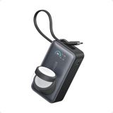 Anker MagGo 10.000 mAh Powerbank, Kompakt Taşınabilir Şarj Cihazı, Dahili USB-C Kablo, 35W, Apple Watch Uyumlu, Siyah - A1657