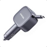 Anker Nano 75W Araç Şarj Cihazı - Ultra Kompakt - Dahili Geri Çekilebilir Usb-C Kablolu - A2738 (Anker Türkiye Garantili)) - Gri - Renk