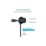 Anker Powerline Usb-C To Usb 3.0 Type-C Şarj Ve Data Kablosu 0.9 M, Siyah Outlet