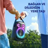 Anker Rave Neo 2 80W Kablosuz Bluetooth Hoparlör - IPX7 - 18 Saate Varan Çalma Süresi - TWS Party Speaker - Ses Bombası - Siyah -A33A1 (Anker Türkiye Garantili)