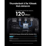 Anker Thunderbolt 5 Docking Istasyonu, 140W, 1m Kablo, Usb-C, Usb-A, Sd/tf Kart Okuyucu, Gri - A83B5