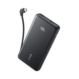 Anker Zolo 10.000MAH Powerbank, 22,5W Hızlı Şarjlı Taşınabilir Şarj Cihazı, Dahili Usb-C Kablolu, Siyah – A110D