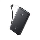 Anker Zolo Powerbank 10.000 mAh 22.5W ( Dahili USB-C Kablo ) - Siyah