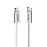 Anker Zolo USB C to C 240W Hızlı Şarj Örgülü 1m Kablo - Beyaz