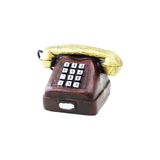 ANKESÖRLÜ TELEFON VİNTAGE DEKORATİF BİBLO 9.5X9.5CM REÇİNE (5264)