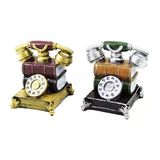 Ankesörlü Telefon Vintage Dekoratif Biblo - Kumbara Renkli 15.5X15.5x10cm Reçine Go53/1395