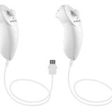 Ankey Nintendo Nunchuk Wii Wii U Konsolu için 2 Paket Nunchuck Denetleyici Uzaktan Değiştirme Beyaz