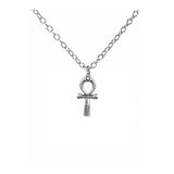 Ankh Sembolü Figürlü Kolye – 60 Cm Zincirli, Antik & Unisex Takı