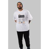ankhises Brooklyn City Yazılı Ön Baskılı Beyaz Oversize T-Shirt Erkek Kadın Bisiklet Yaka - M