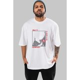 ankhises Death Note Anime Ön Baskılı Beyaz Oversize T-Shirt Erkek Kadın - XL